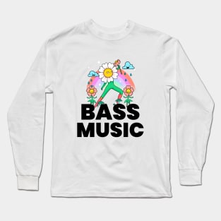 BASS MUSIC  - Flower (black) Long Sleeve T-Shirt